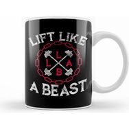 Humuts Lift Like A Beast Weightlifting Powerlifting Gym Beyaz Kupa