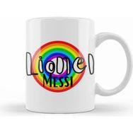 Humuts Lionel Messi Retro Rainbow Style Beyaz Kupa