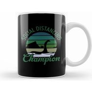 Humuts Loch Ness Monster Social Distancing Champion Beyaz Kupa