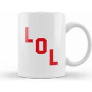 Humuts Lol Red Digital Font Beyaz Kupa
