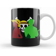 Humuts Luffy One Piece Zoro and Luffy Beyaz Porselen Kupa Bardak
