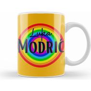 Humuts Luka Modrić Vintage Retro Rainbow Style Beyaz Porselen Kupa Bardak