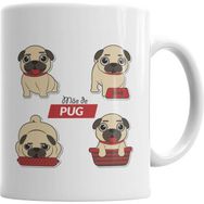 Humuts Mae De Pug Köpek Beyaz Kupa