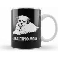 Humuts Maltipoo Mom Maltipoo Design Beyaz Kupa