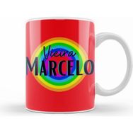 Humuts Marcelo Vieira Vintage Retro Rainbow Style Beyaz Kupa