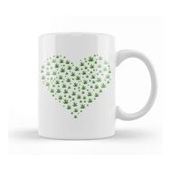 Humuts Marijuana in a Heart Shape Beyaz Kupa