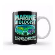 Humuts Marine Biologist Someone Has to Protect Our Seas Beyaz Kupa