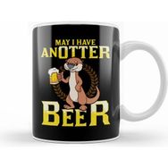Humuts May I Have an Otter Beer Funny Beer Pun Drinking Beyaz Kupa