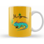 Humuts Meriguana Beyaz Porselen Kupa Bardak