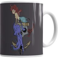Humuts Mermaid Beyaz Porselen Kupa Bardak