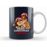 Humuts Merry Christmas Bitches Dog Beyaz Porselen Kupa Bardak