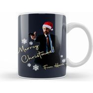 Humuts Merry Christmas From Hans Gruber Die Hard Beyaz Porselen Kupa Bardak