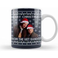 Humuts Merry Christmas From the Wet Bandits Home Alone Beyaz Porselen Kupa Bardak