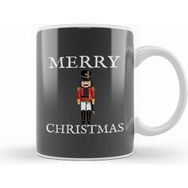 Humuts Merry Christmas Nutcracker Christms Nutcracker Beyaz Porselen Kupa Bardak