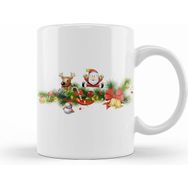 Humuts Merry Christmas Yılbaşı Yeni Yıl Konseptli 04 Beyaz Porselen Kupa Bardak