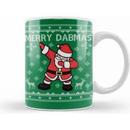 Humuts Merry Dabmas Santa Claus Christmas Dab Beyaz Porselen Kupa Bardak