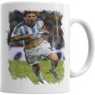 Humuts Messi Argentino Beyaz Porselen Kupa Bardak