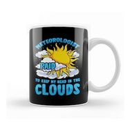 Humuts Meteorolo Gist Paid to Keep My Head In the Clouds Beyaz Porselen Kupa Bardak
