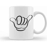Humuts Mickey Mouse Hang Loose Sign Beyaz Kupa