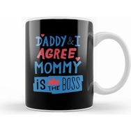 Humuts Mom Is the Boss Beyaz Porselen Kupa Bardak