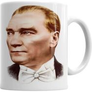 Humuts Mustafa Kemal Atatürk 04 Porselen Beyaz Kupa Bardak