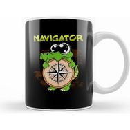 Humuts Navigator Gator Pun Cute Funny Navigator Pun Alligator Compass Kupa