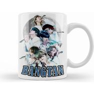 Humuts Porselen Beyaz Bts Moon Bangtan Kupa Bardak