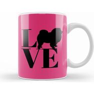 Humuts Porselen Beyaz Chow Chow Dog Love Chow Chow 01 Kupa Bardak
