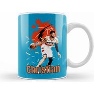 Humuts Porselen Beyaz Christian Wood Christian Wood Vintage Art Legend Basketball Gift Kupa Bardak