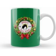 Humuts Porselen Beyaz Christmas All Star Overwatch Mercy Wreath Kupa Bardak