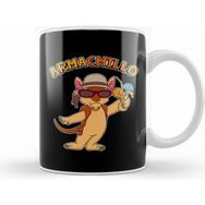 Humuts Porselen Beyaz Cute Funny Armachillo Relaxing Chill Armadillo Kupa Bardak