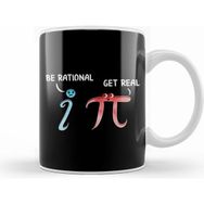 Humuts Porselen Beyaz Cute Funny Be Rational Get Real Mathematics Pun Kupa Bardak