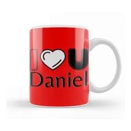 Humuts Porselen Beyaz Daniel Name Custom Design Gift Baby Gift For Him Kupa Bardak
