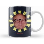 Humuts Porselen Beyaz Danny Devito Retro Japanese Kupa Bardak