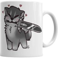 Humuts Porselen Beyaz Dark Souls Great Grey Cuddly Wolf Sif Kupa Bardak