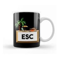 Humuts Porselen Beyaz Esc Vacation Escape Key Professional Programmer Kupa Bardak