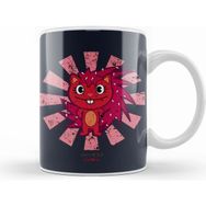 Humuts Porselen Beyaz Flaky Retro Japanese Happy Tree Friends Kupa Bardak