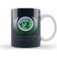 Humuts Porselen Beyaz Flat Earth Society Kupa Bardak