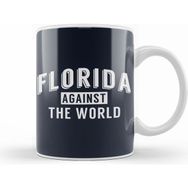 Humuts Porselen Beyaz Florida Against The World Angsty Slogan Kupa Bardak