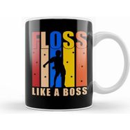 Humuts Porselen Beyaz Flossing Floss Like A Boss Kupa Bardak