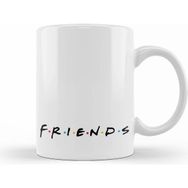 Humuts Porselen Beyaz Friends Kupa Bardak