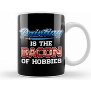 Humuts Porselen Beyaz Funny Painting Is The Bacon Of Hobbies Painter Pun Kupa Bardak