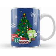 Humuts Porselen Beyaz Invader Zim Gir Around The Christmas Tree Kupa Bardak