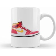 Humuts Porselen Beyaz Jordan 1 High Og Light Fusion Red Kupa Bardak