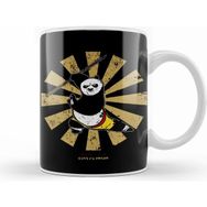 Humuts Porselen Beyaz Kung Fu Panda Retro Japanese Kupa Bardak