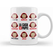 Humuts Porselen Beyaz La Casa De Papel 01 Kupa Bardak