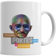 Humuts Porselen Beyaz Mahatma Gandhı Kupa Bardak