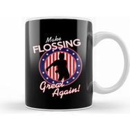 Humuts Porselen Beyaz Make Flossing Great Again Kupa Bardak
