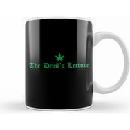 Humuts Porselen Beyaz Marijuana The Devils Lettuce Green Kupa Bardak