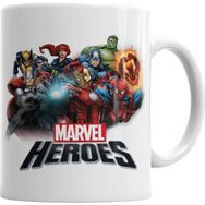 Humuts Porselen Beyaz Marvel Heroes Kupa Bardak